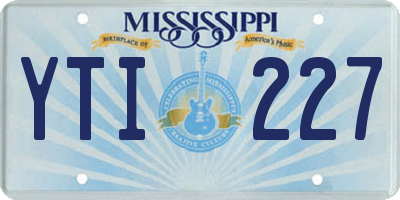 MS license plate YTI227