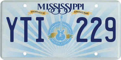 MS license plate YTI229