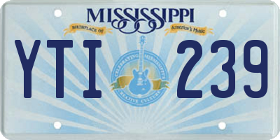 MS license plate YTI239