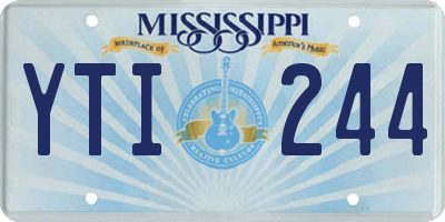 MS license plate YTI244