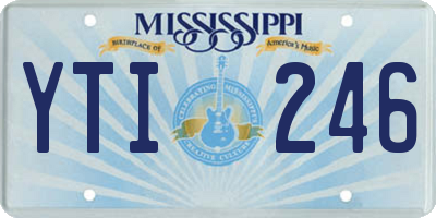 MS license plate YTI246