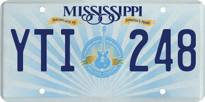 MS license plate YTI248