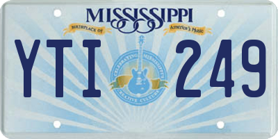 MS license plate YTI249