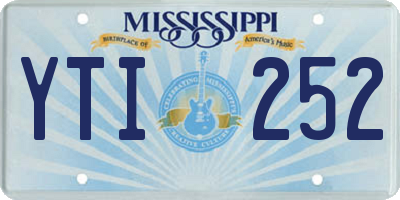 MS license plate YTI252