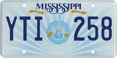 MS license plate YTI258