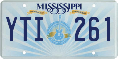 MS license plate YTI261