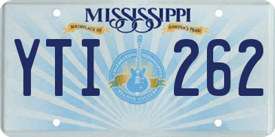MS license plate YTI262