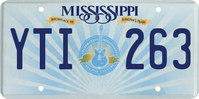 MS license plate YTI263