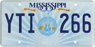 MS license plate YTI266