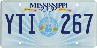 MS license plate YTI267