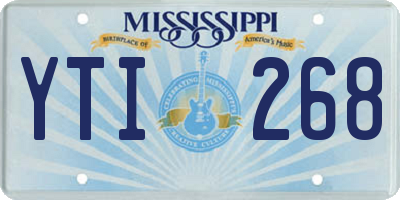 MS license plate YTI268