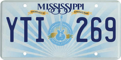 MS license plate YTI269