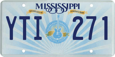 MS license plate YTI271