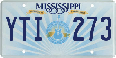 MS license plate YTI273