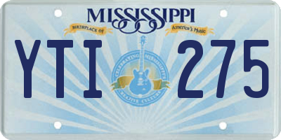 MS license plate YTI275