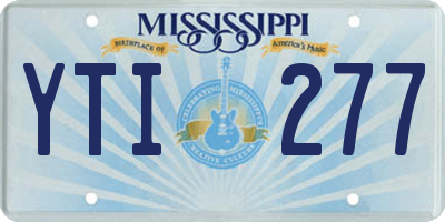 MS license plate YTI277