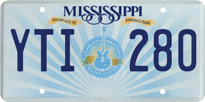 MS license plate YTI280