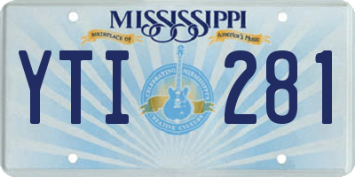 MS license plate YTI281