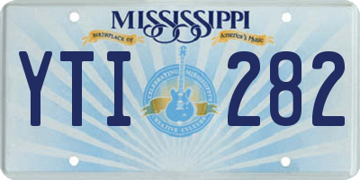 MS license plate YTI282