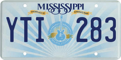 MS license plate YTI283