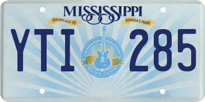 MS license plate YTI285