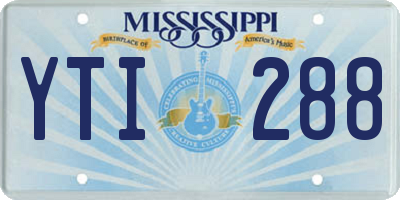MS license plate YTI288