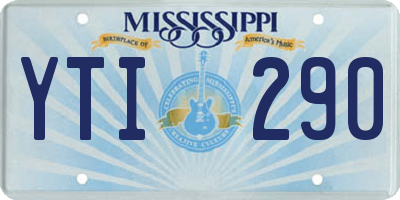MS license plate YTI290