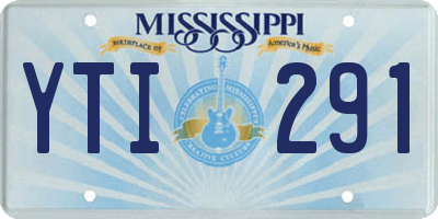 MS license plate YTI291