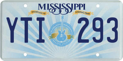 MS license plate YTI293