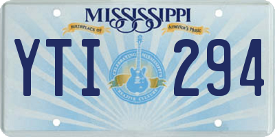MS license plate YTI294
