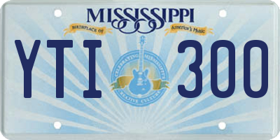 MS license plate YTI300