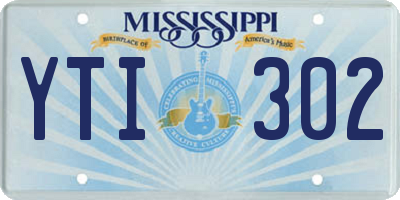 MS license plate YTI302