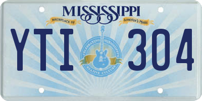 MS license plate YTI304