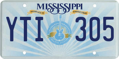 MS license plate YTI305
