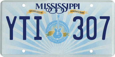 MS license plate YTI307