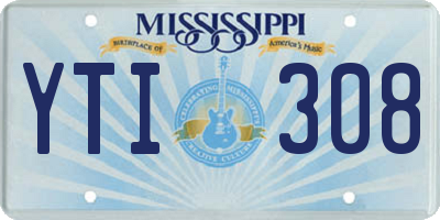 MS license plate YTI308