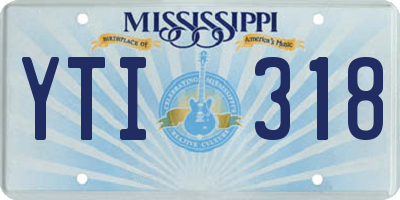 MS license plate YTI318