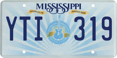 MS license plate YTI319