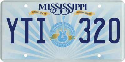 MS license plate YTI320