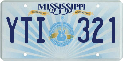 MS license plate YTI321