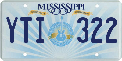 MS license plate YTI322