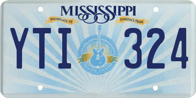 MS license plate YTI324