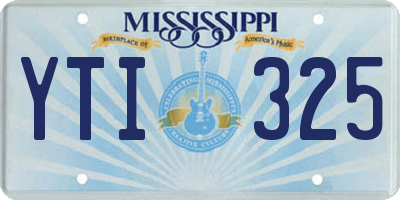 MS license plate YTI325