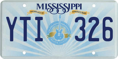 MS license plate YTI326