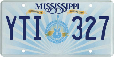 MS license plate YTI327