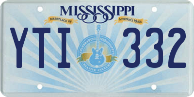 MS license plate YTI332