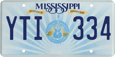 MS license plate YTI334