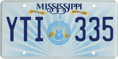 MS license plate YTI335