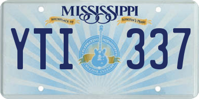 MS license plate YTI337
