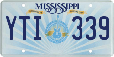 MS license plate YTI339